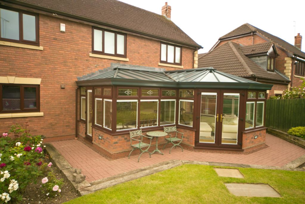 P shaped conservatory style